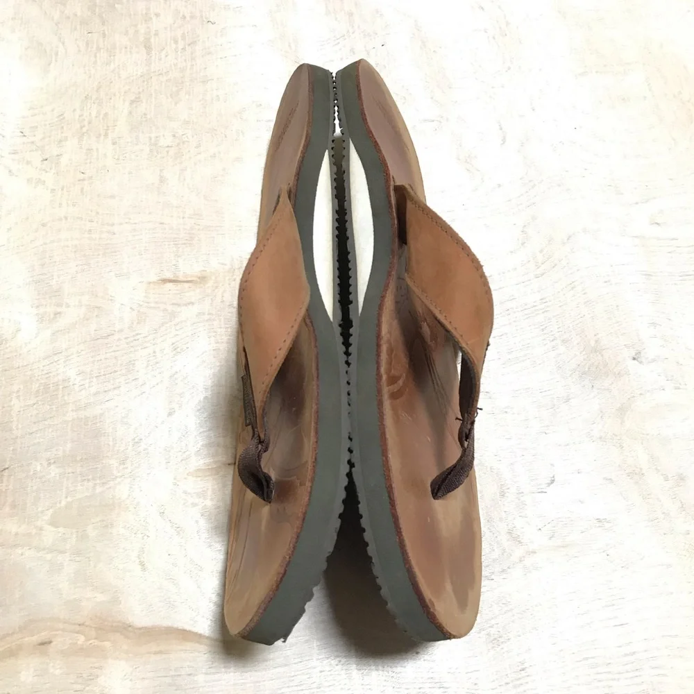 Rare American Eagle Leather Flipflops Men’s Size 13/14